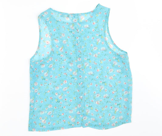 Womens UK Size 10 New Look Green Basic Button-Up