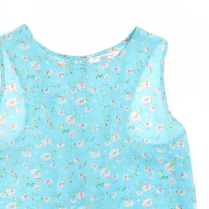 Womens UK Size 10 New Look Green Basic Button-Up