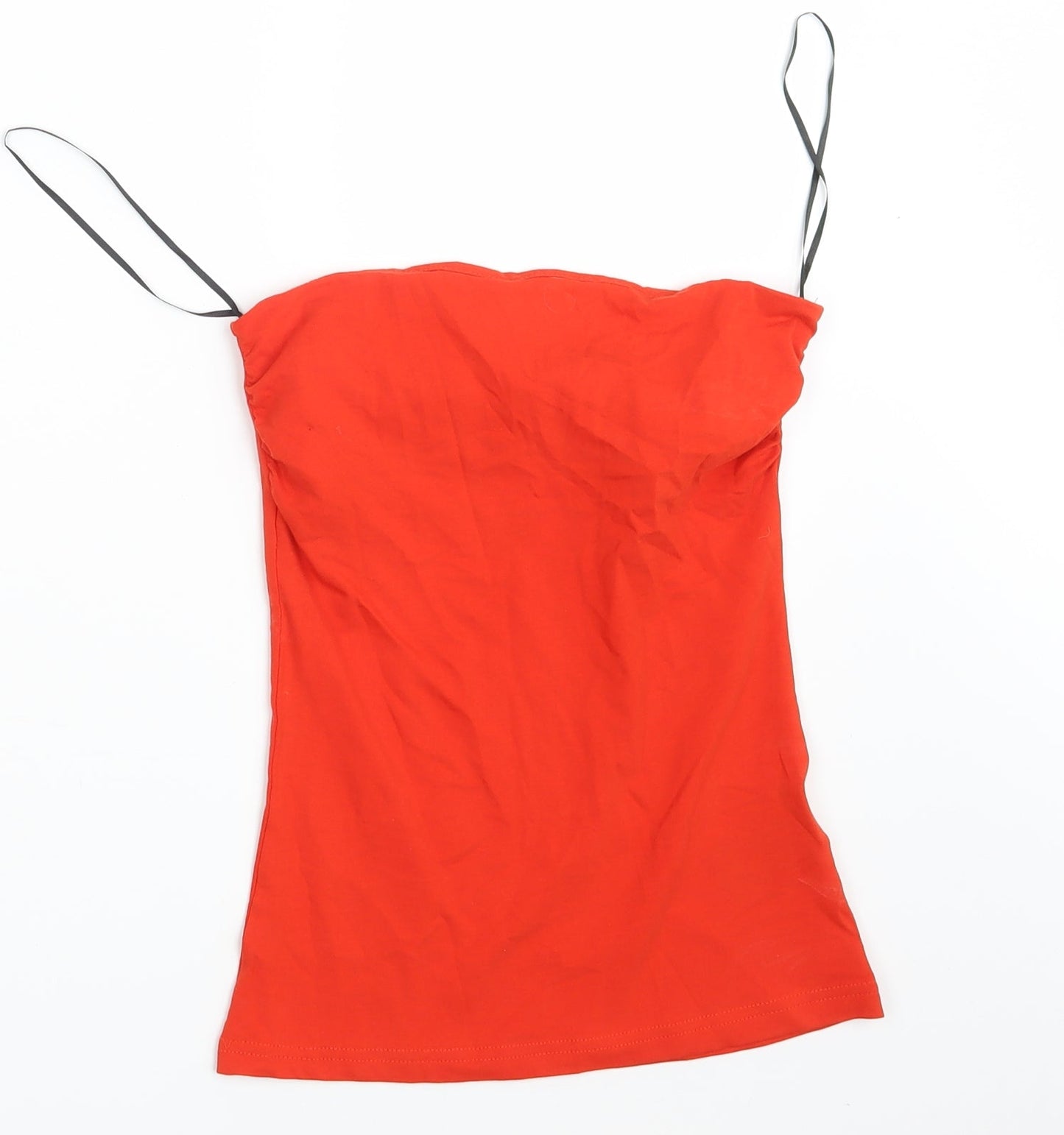 Womens UK Size XS H&M Red Cropped Tank