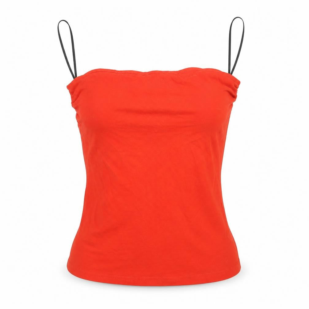 Womens UK Size XS H&M Red Cropped Tank