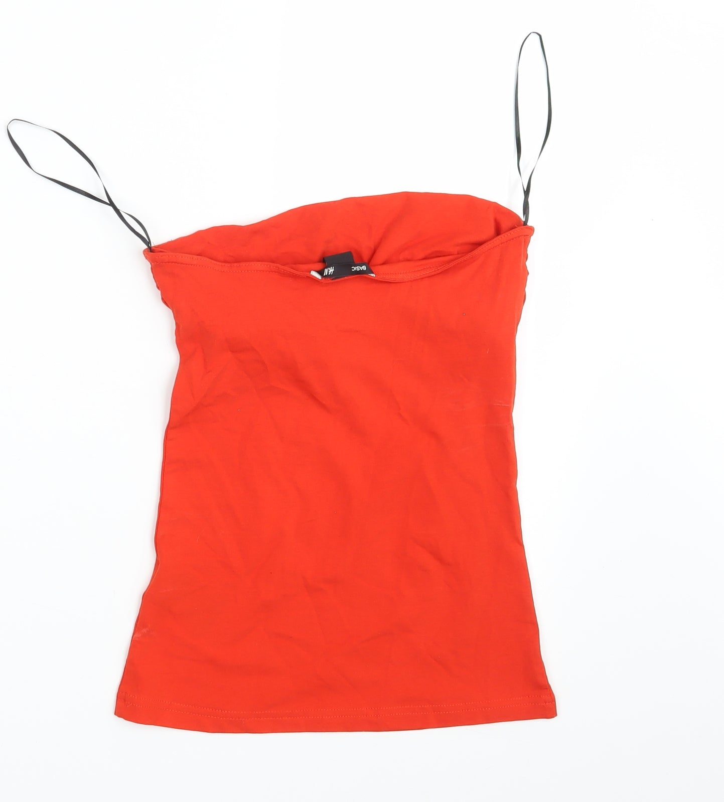 Womens UK Size XS H&M Red Cropped Tank