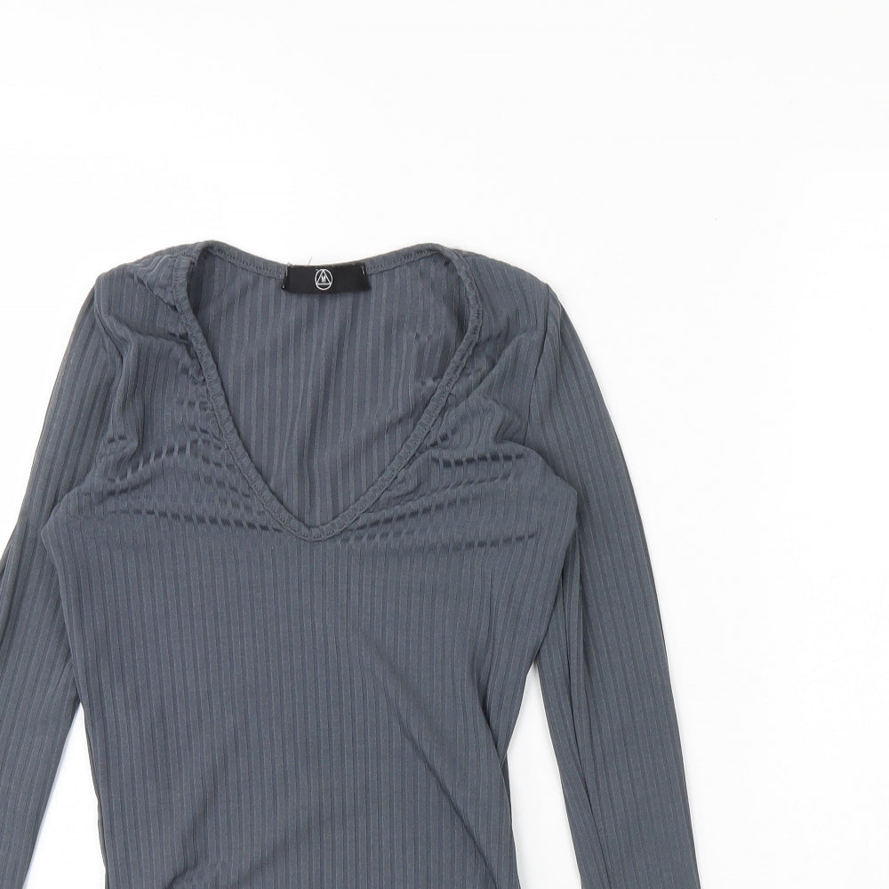 Missguided Womens Blue   Bodysuit One-Piece Size 4