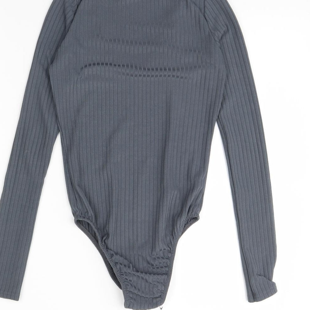 Missguided Womens Blue   Bodysuit One-Piece Size 4