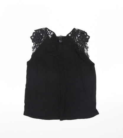 Womens UK Size S H&M Black Basic Tank