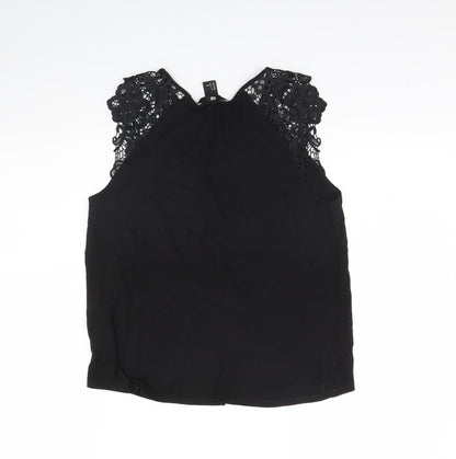 Womens UK Size S H&M Black Basic Tank