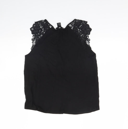 Womens UK Size S H&M Black Basic Tank