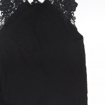 Womens UK Size S H&M Black Basic Tank