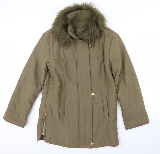 Damart Womens Green   Overcoat Coat Size 12