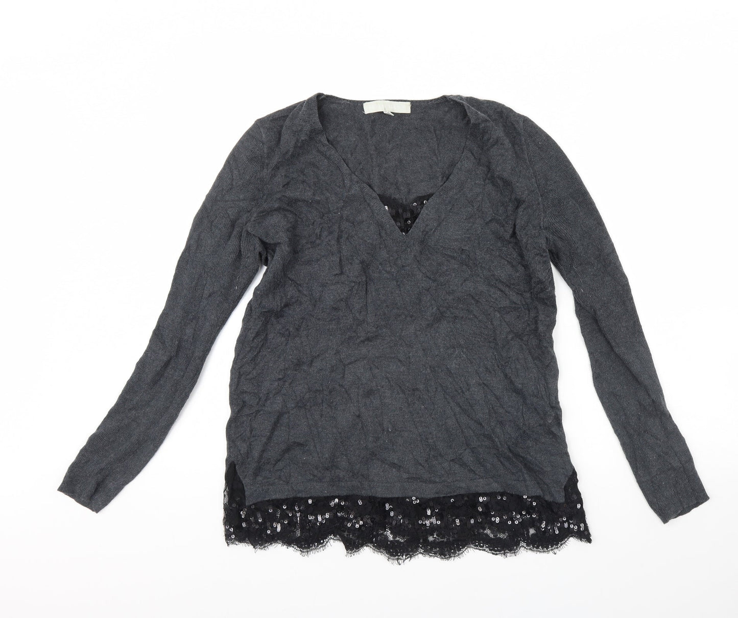 Womens UK Size 12 Gerry Weber Grey Pullover Jumper