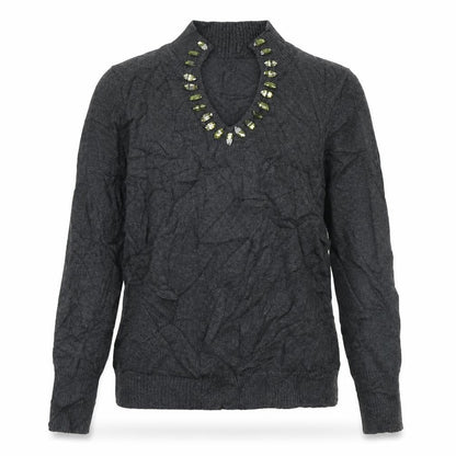 Front view of Wanko women’s grey jumper, size S