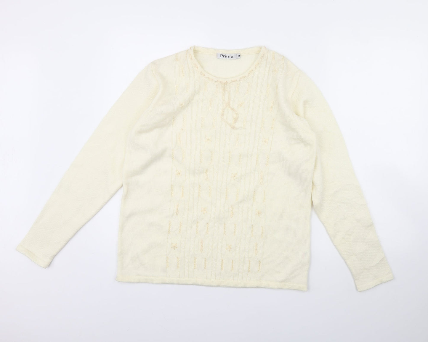 Prima Womens Ivory   Pullover Jumper Size M