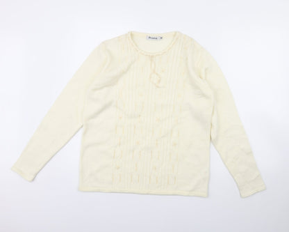 Prima Womens Ivory   Pullover Jumper Size M