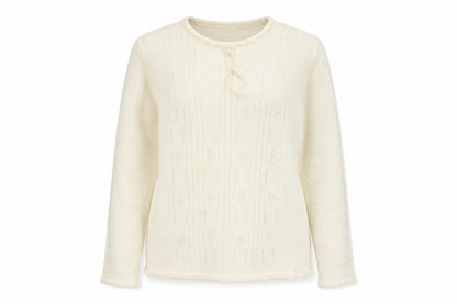 Front view of Prima women’s ivory jumper, size M