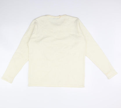 Prima Womens Ivory   Pullover Jumper Size M