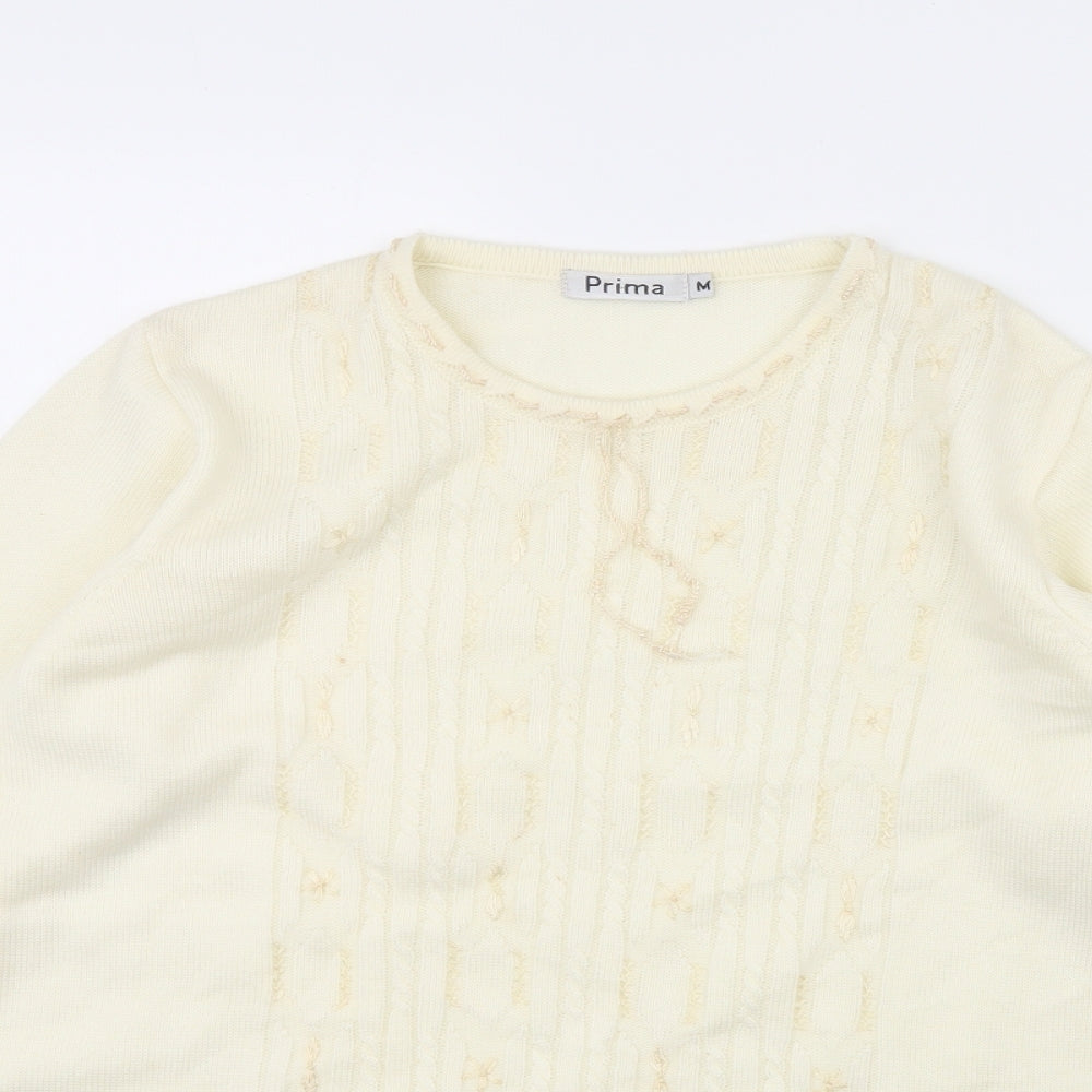 Prima Womens Ivory   Pullover Jumper Size M