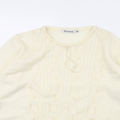 Prima Womens Ivory   Pullover Jumper Size M