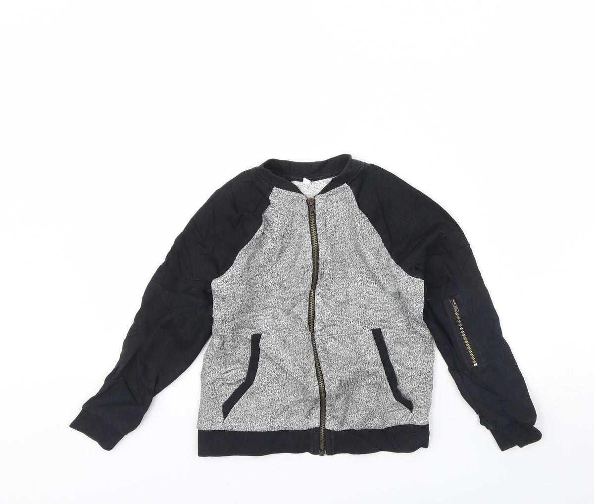 Additional front view of Marks & Spencer boys’ grey jacket, size 7, years