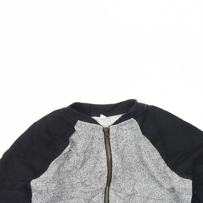 Close-up detail of Marks & Spencer boys’ grey jacket, size 7, years