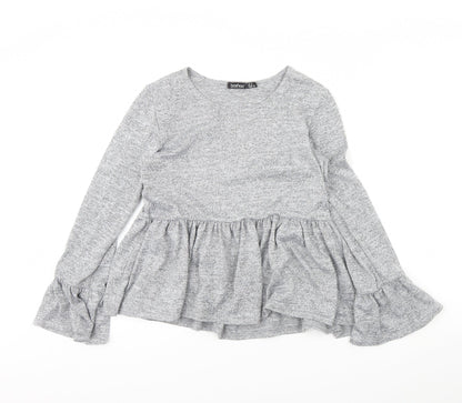 Womens UK Size 8 Boohoo Grey Pullover Jumper