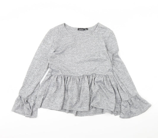 Boohoo Womens Grey   Pullover Jumper Size 8