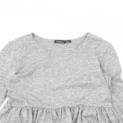 Womens UK Size 8 Boohoo Grey Pullover Jumper
