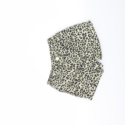 River Island Girls Green Animal Print  Culotte Shorts Size 4 Years