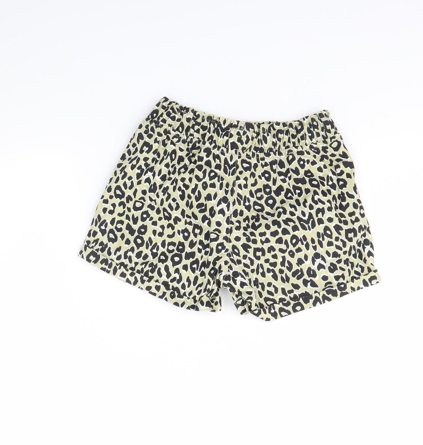 River Island Girls Green Animal Print  Culotte Shorts Size 4 Years