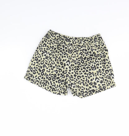 River Island Girls Green Animal Print  Culotte Shorts Size 4 Years