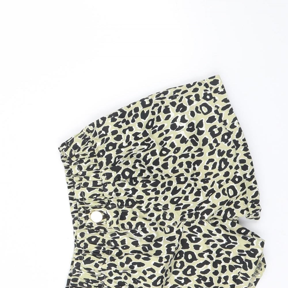 River Island Girls Green Animal Print  Culotte Shorts Size 4 Years