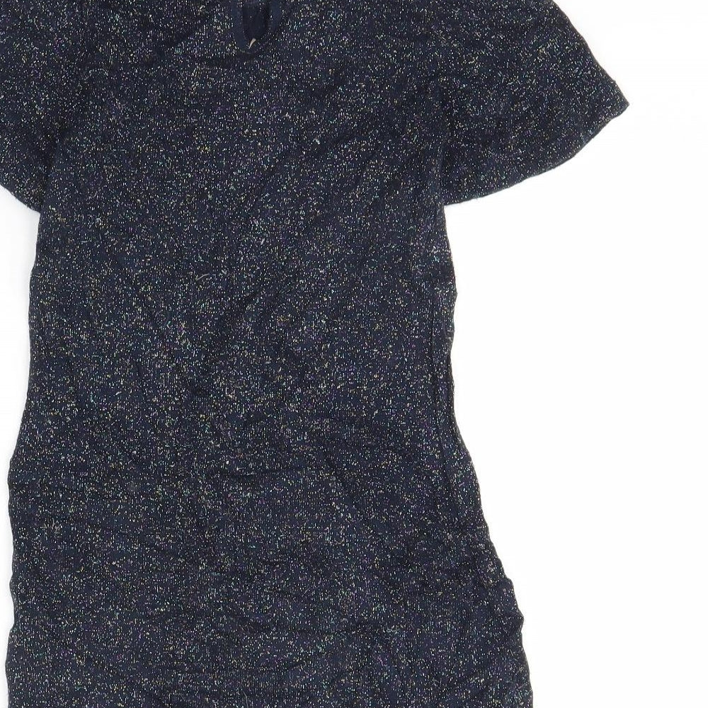 NEXT Girls Blue   T-Shirt Dress  Size 4 Years