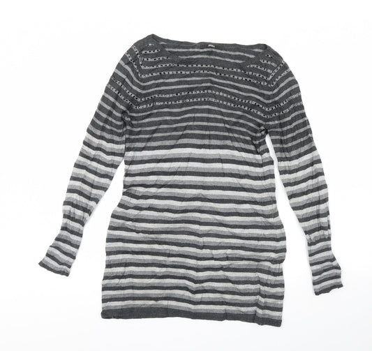 Womens UK Size 10 M&s Grey Pullover Jumper