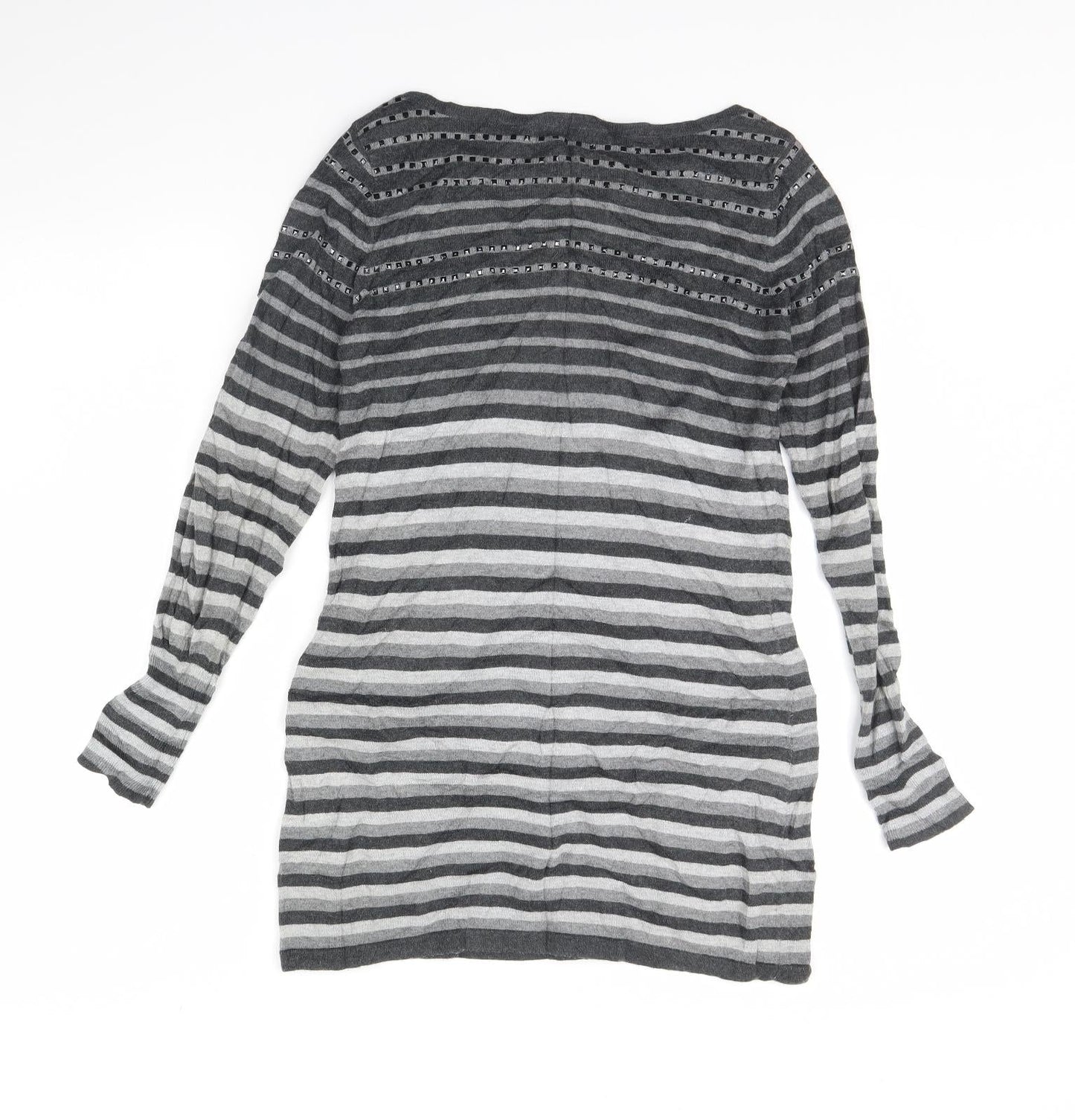 Womens UK Size 10 M&s Grey Pullover Jumper