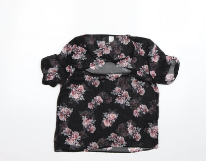 Womens UK Size 10 H&M Multicoloured Basic Blouse