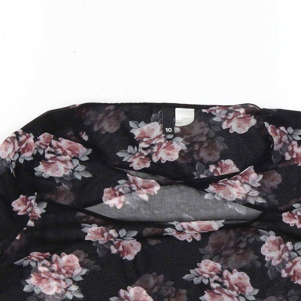 Womens UK Size 10 H&M Multicoloured Basic Blouse