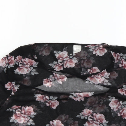 Womens UK Size 10 H&M Multicoloured Basic Blouse