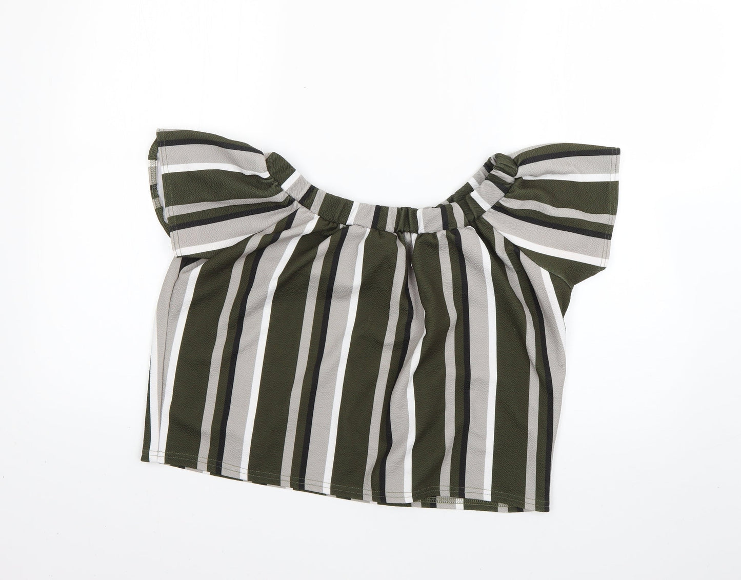 edge Womens Multicoloured Striped  Basic Blouse Size 12