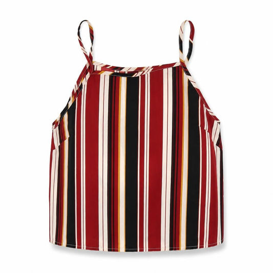 Front view of Glamorous women’s multicoloured striped basic blouse, size S