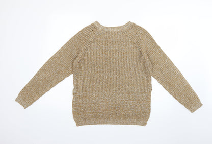 Womens UK Size M Matalan Brown Pullover Jumper