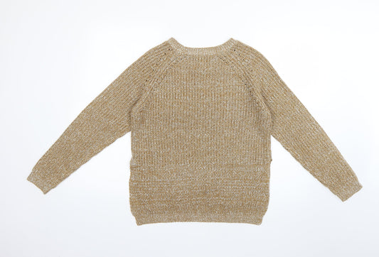 Womens UK Size M Matalan Brown Pullover Jumper