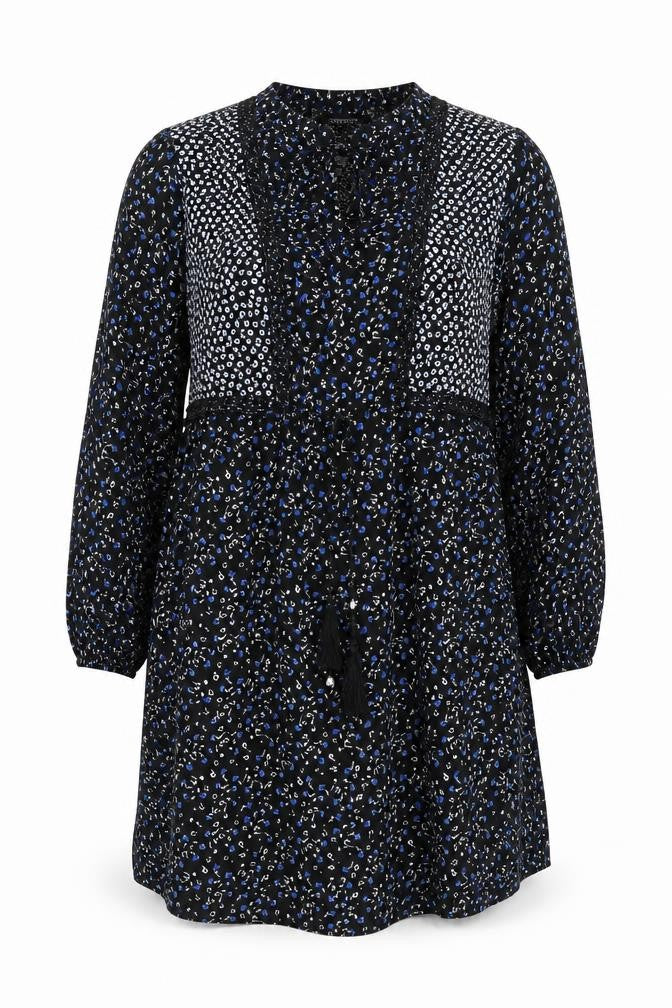 Front view of George women’s multicoloured floral shirt dress, size UK 12