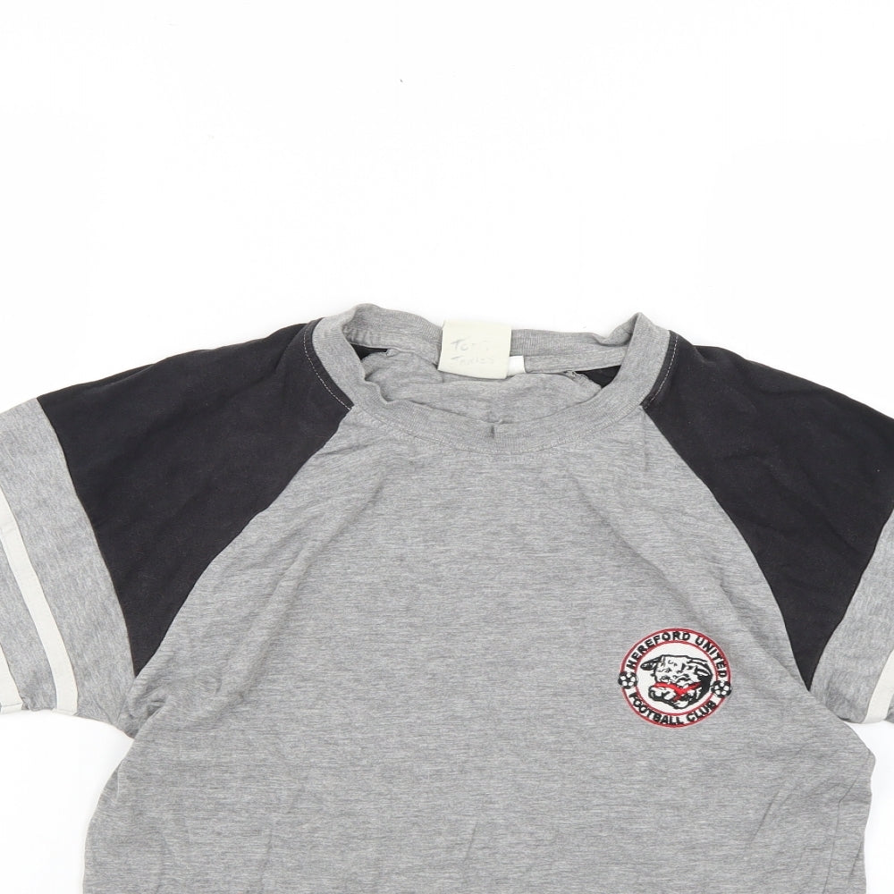 herefod united football club Boys Grey   Basic T-Shirt Size 11-12 Years