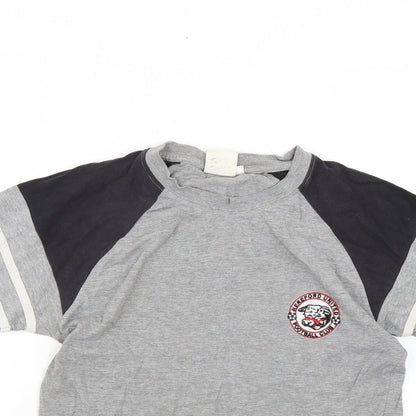 herefod united football club Boys Grey   Basic T-Shirt Size 11-12 Years