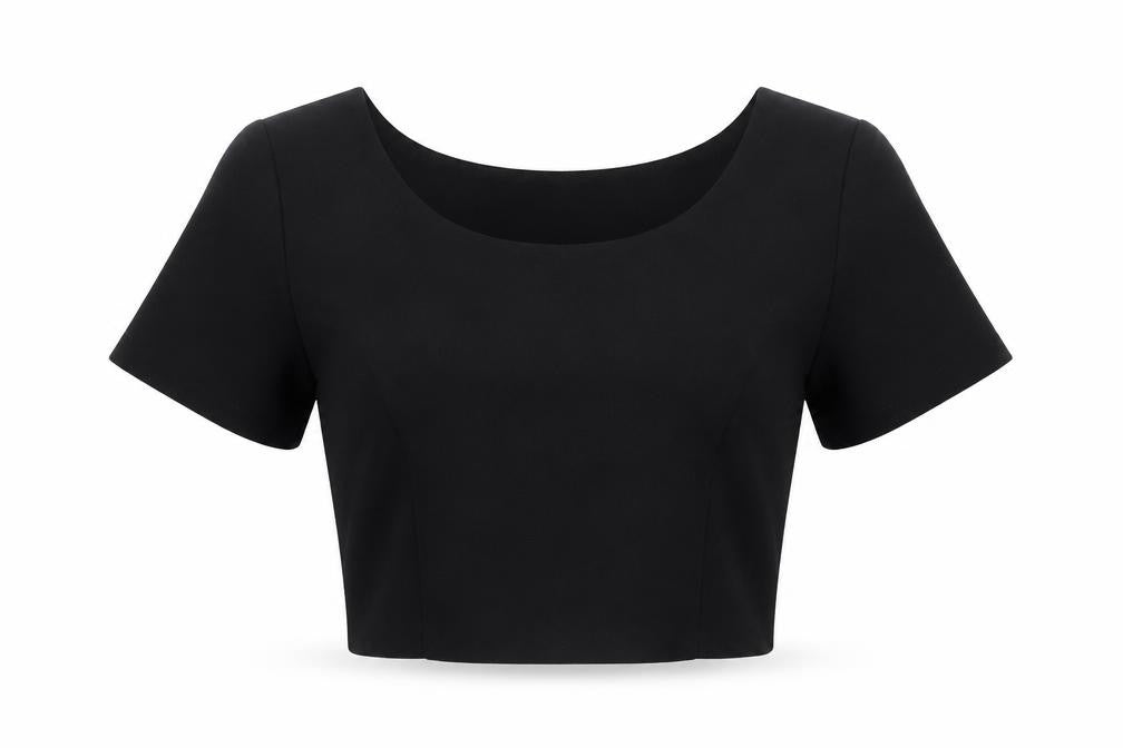Womens UK Size 10 New Look Black Basic Blouse