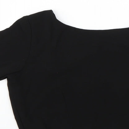 Womens UK Size 10 New Look Black Basic Blouse