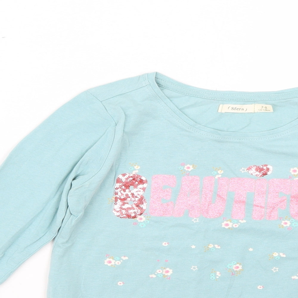 Sfera Girls Green   Basic T-Shirt Size 7-8 Years