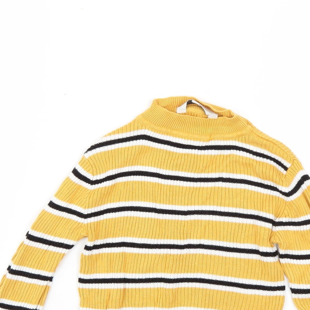 miss evie  Girls Multicoloured Striped  Pullover Jumper Size 7-8 Years