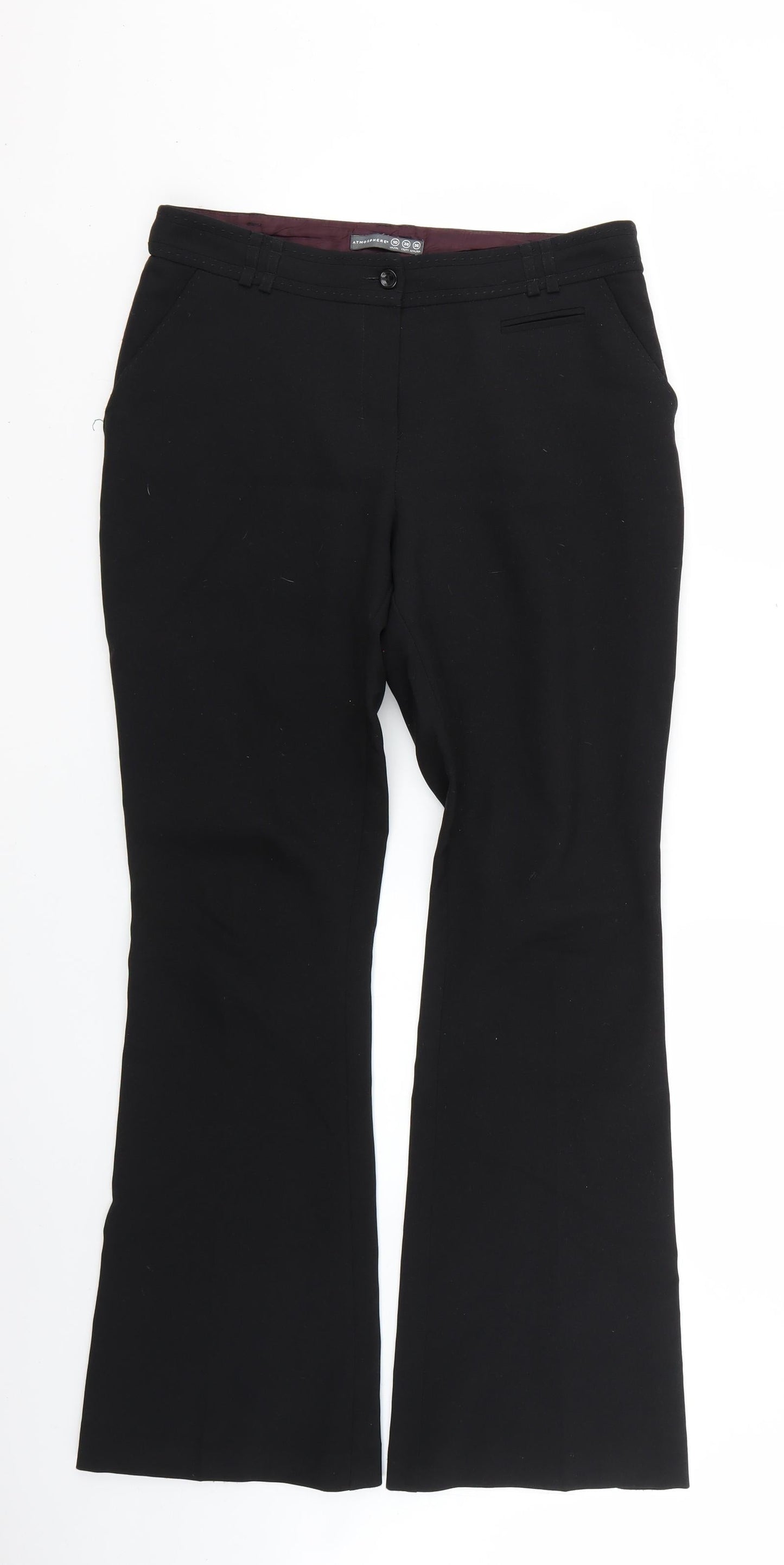 Womens UK Size 10 Atmosphere Regular Fit  Black Trousers
