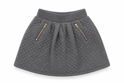 Front view of Tu girls’ grey mini skirt, size 7, years