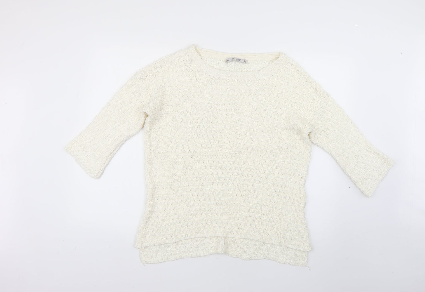 Womens UK Size L Zara White Pullover Jumper