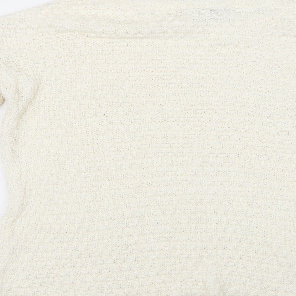 Womens UK Size L Zara White Pullover Jumper